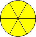 circle six sixths yellow