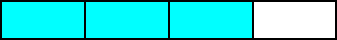 rectangle three fourths blue