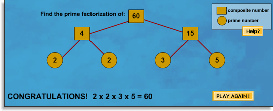 factor tree game