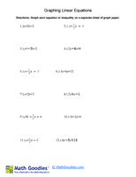 Grade 8 Graphing Linear Equations Worksheet