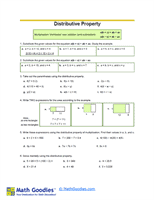 Grade 7 Distributive Property Worksheet